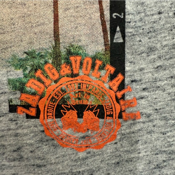 Zadig & Voltaire Graphic Long Sleeve Shirt Boy size 14 - Picture 3 of 8